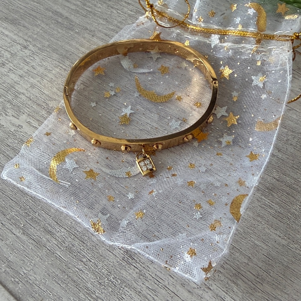 Gold Lock Bracelet